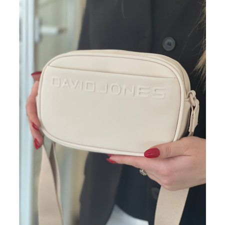 Сумка женская кросс боди из кожзаменителя David Jones 27925 нежно-пудровая