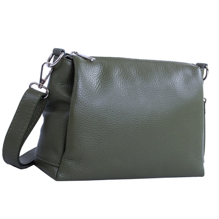 Сумка женская кросс боди из натуральной кожи Genuine leather 25246 хаки