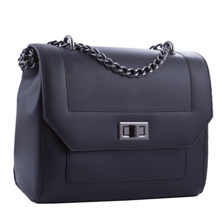 Сумка женская кросс боди кожаная Genuine leather 21659 черная