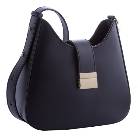 Сумка женская кросс боди кожаная Genuine leather 20896 черная
