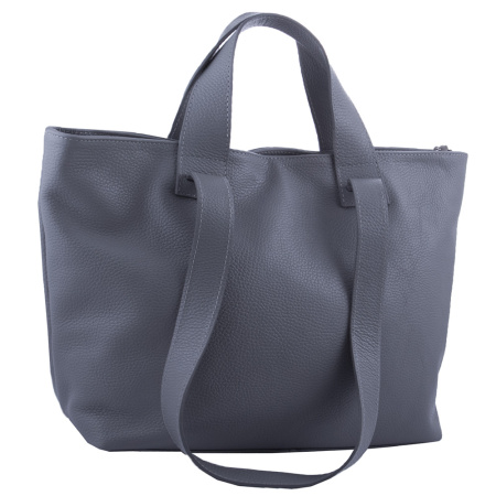 Сумка мешок женская кожаная Genuine leather 21448 серая