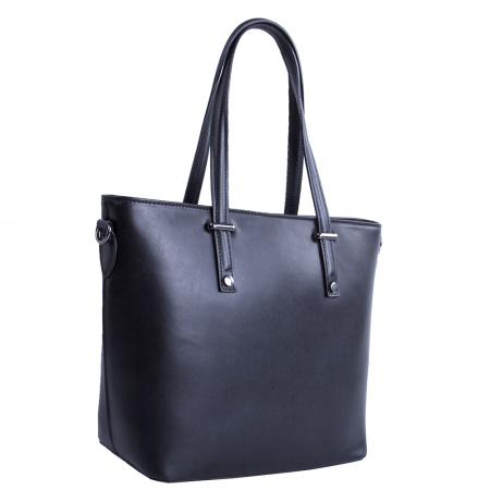 Сумка женская из натуральной кожи Genuine leather 25245 черная
