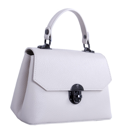Сумка женская кросс боди из натуральной кожи Genuine leather 24813 бежевая