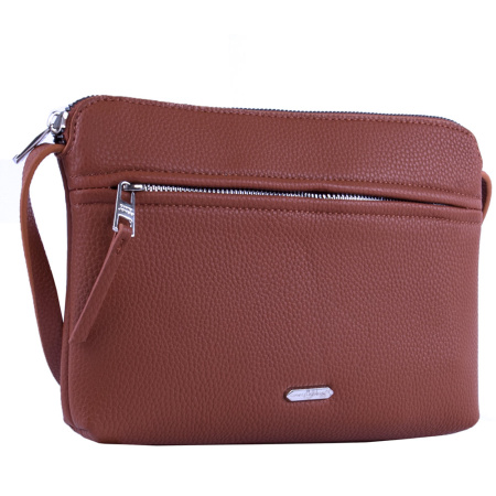 Сумка женская кросс боди из экокожиDavid Jones 22728 коричневая