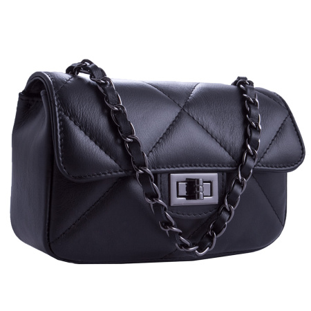 Кожаная сумка кросс-боди Genuine leather 20414 черная