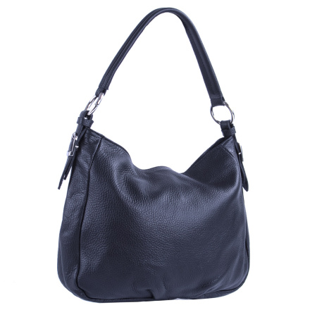 Сумка мешок женская из натуральной кожи Genuine leather B-GE23415 черная