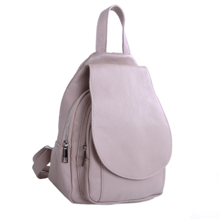 Рюкзак женский городской из натуральной кожи Genuine leather 24716 пудровый