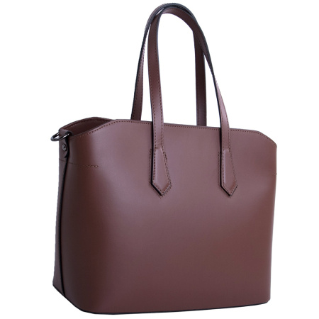 Сумка женская форматная из натуральной кожи Genuine leather 25555 коричневая