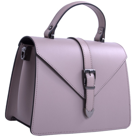 Сумка женская из натуральной кожи Genuine leather 23290 пудровая