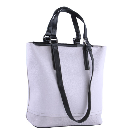 Сумка женская шоппер из экокожи David Jones 22839 серая 