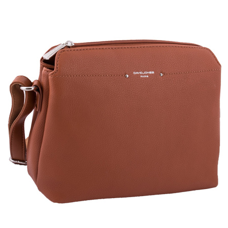Сумка женская из кожзаменителя кросс боди David Jones 17384 рыжая