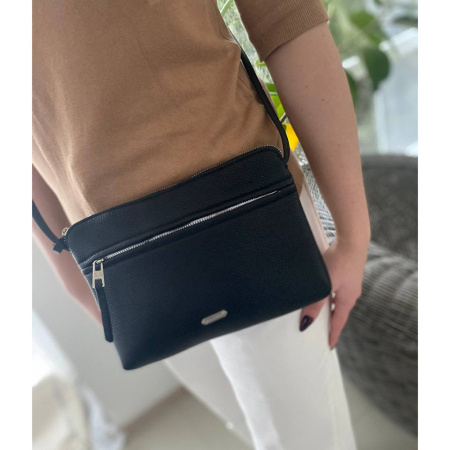 Сумка женская кросс боди из экокожи David Jones 22721 черная