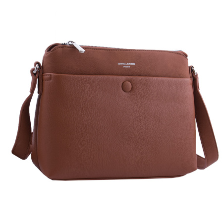 Сумка женская из кожзаменителя кросс боди David Jones 22181 рыжая